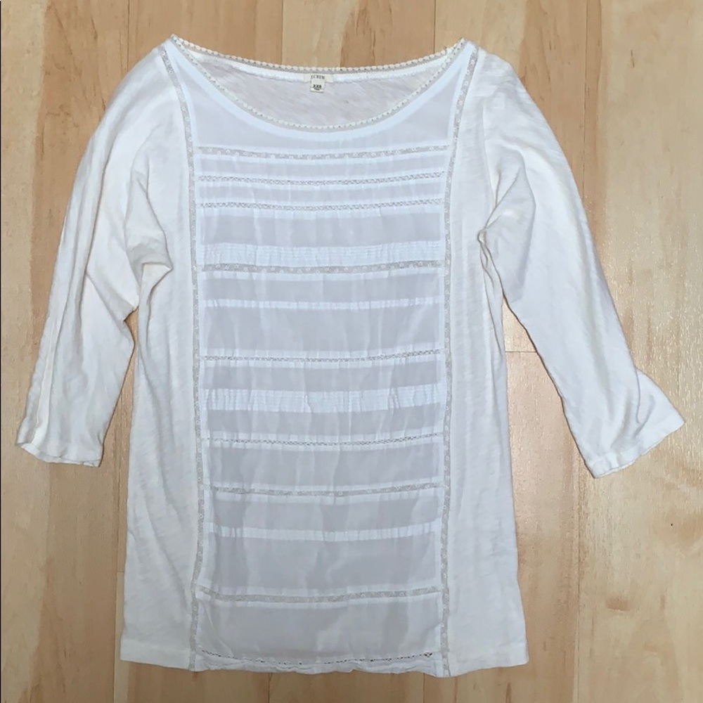 Ivory 3/4 sleeve JCrew top